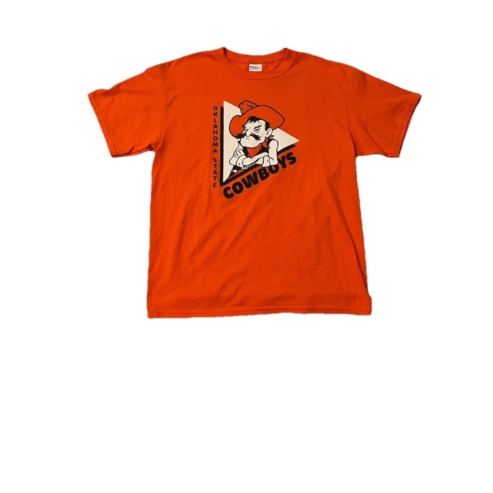 NCAA OSU Oklahoma State University Cowboys Orange/Black Football T Shirt Size M